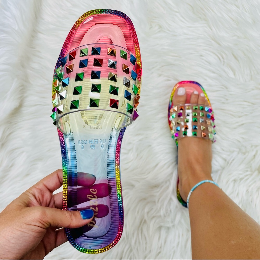 Multi clear studded sandal - Picture 3 of 7